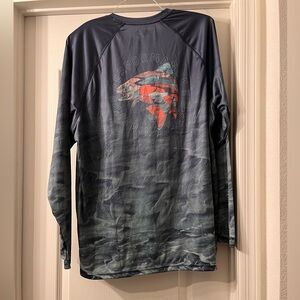 Performance Fishing Long Sleeve Shirt - Navy and Gray